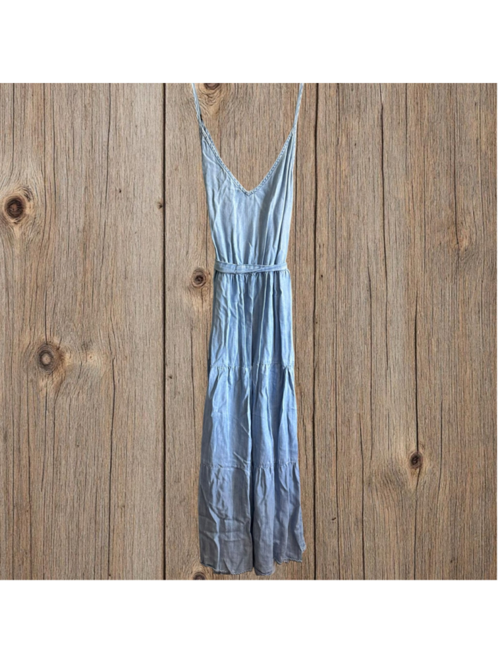 Women's Cloth & Stone Blue Maxi Dress Size L - Picture 2 of 9